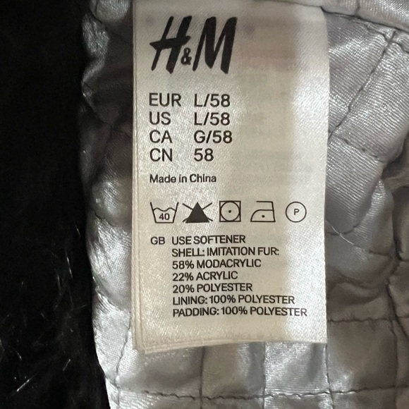 BRAND NEW H&M Black Faux Fur Hat - Picture 7 of 7